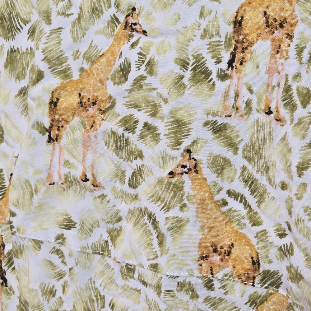 Jane + Delancey Women's Giraffe Animal Print Tie-Front Top Large - Picture 4 of 7